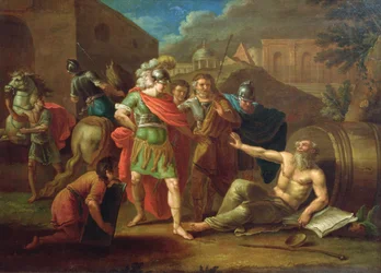 Alexandre le Grand rend visite à Diogène à Corinthe, 1787